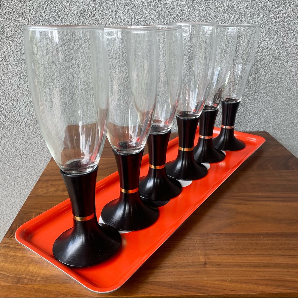 6 vintage David Douglas champagne glasses, made in 🇺🇸 by Libbey, 12 ounces